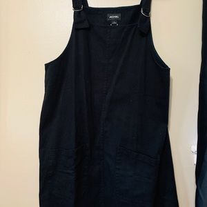 Black overall dress